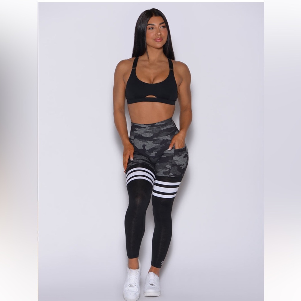 Bombshell sportswear thigh high grey camo leggings